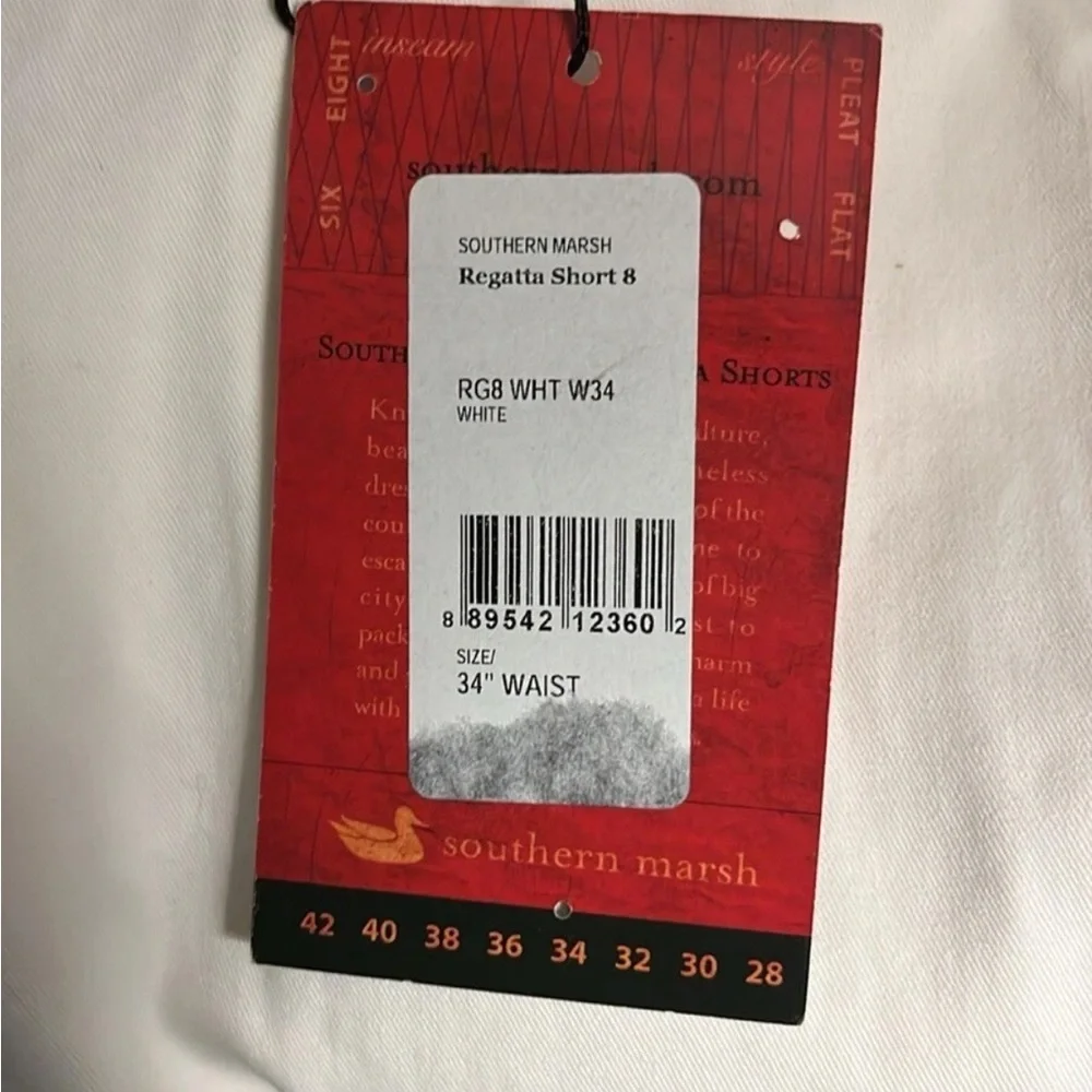 Southern Marsh Regatta‎ Shorts Men’s Sz 34 8” White Chino